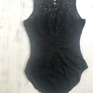 NWT Black Lace Body Suit